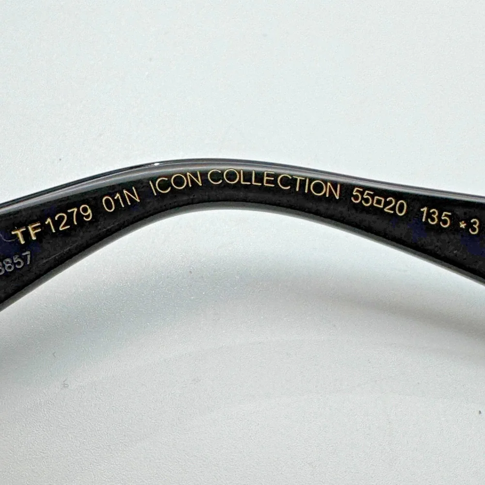 Tom Ford Sunglasses Icon TF1279 01N Black Butterfly Frame Green Lens 55mm New